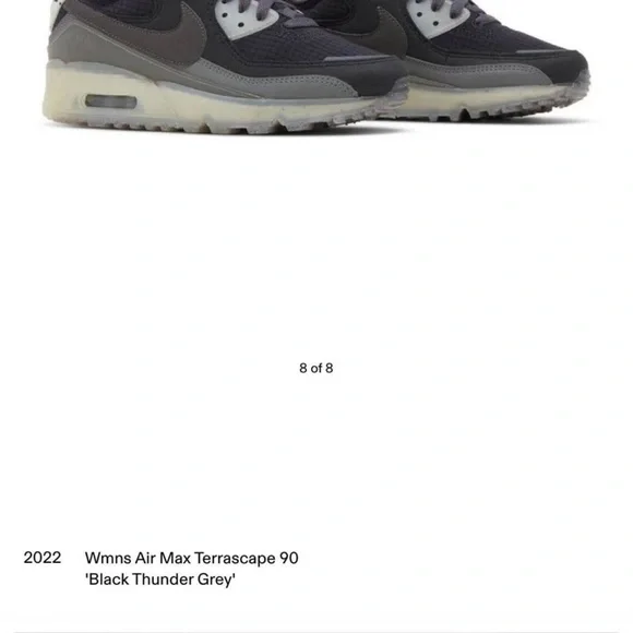 Nike Air Max Terrascape 90 Black Thunder Grey 7.5W - Picture 5 of 5